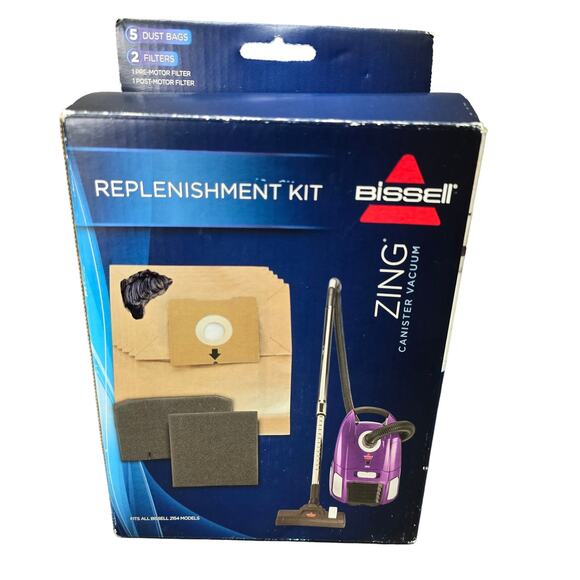 Bissell Zing Canister Vacuum Replenishment Kit Dust Bag Filter Fits 2154 Models - Picture 1 of 9